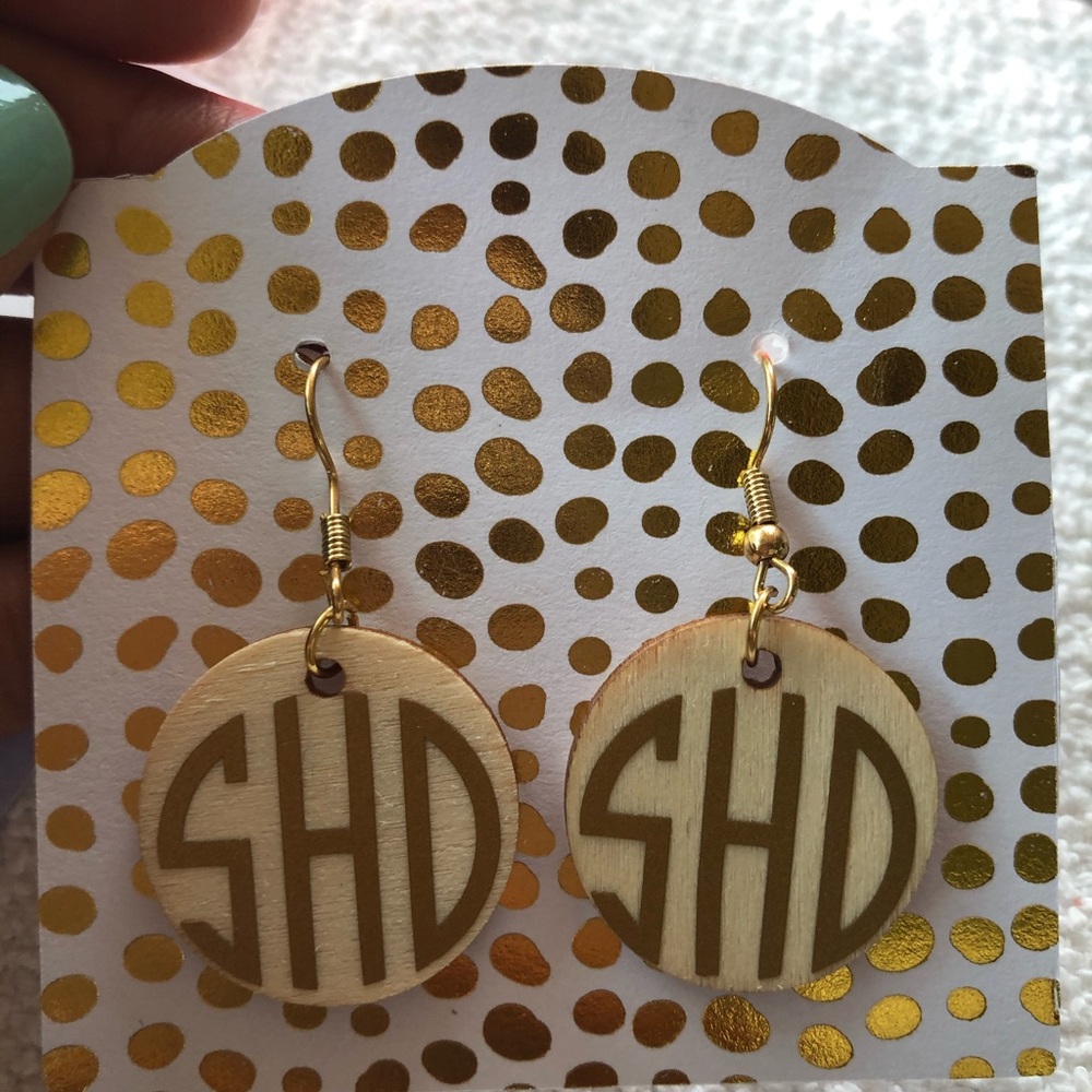 Monogrammed earrings